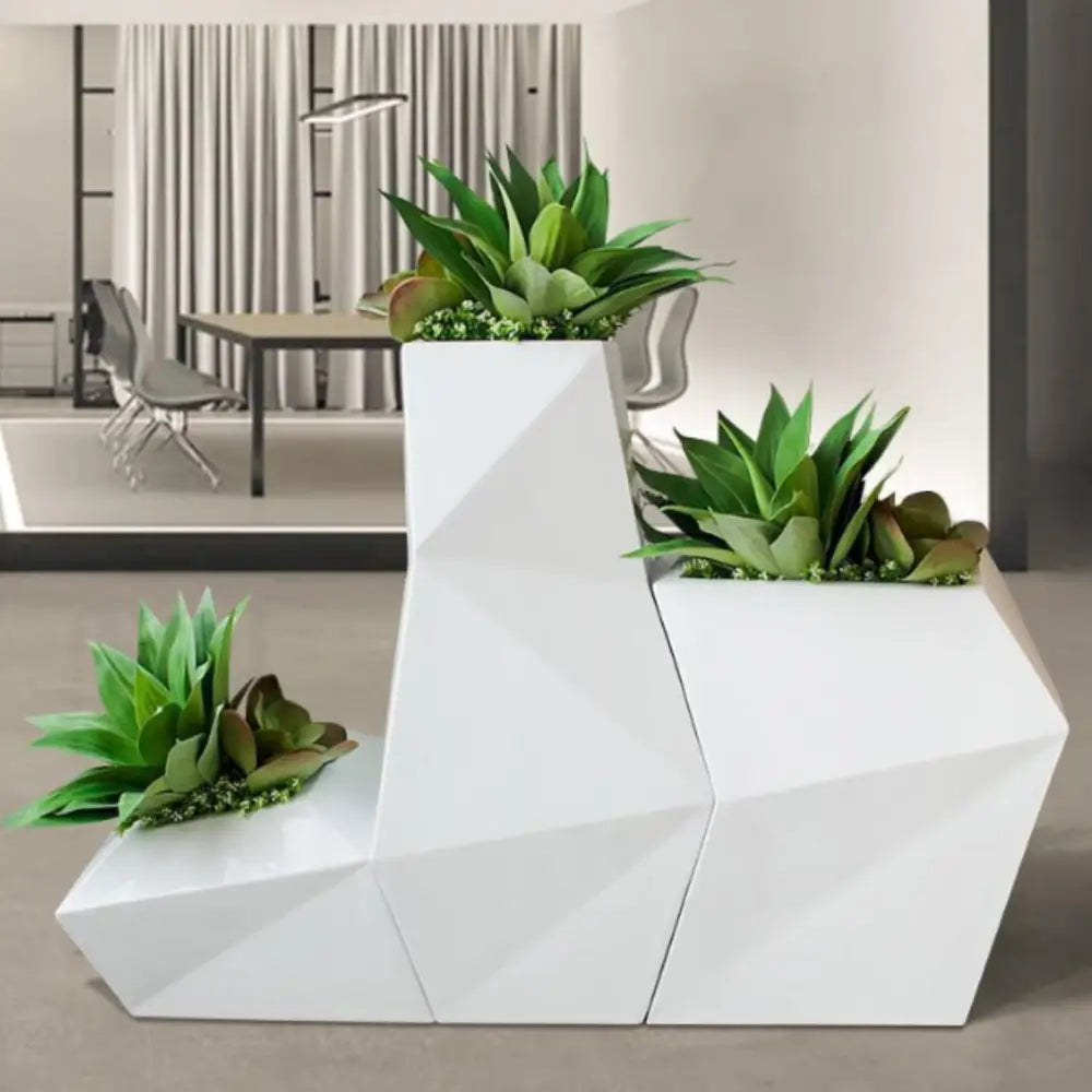 Lot de 3 Grand pot de fleur design extérieur