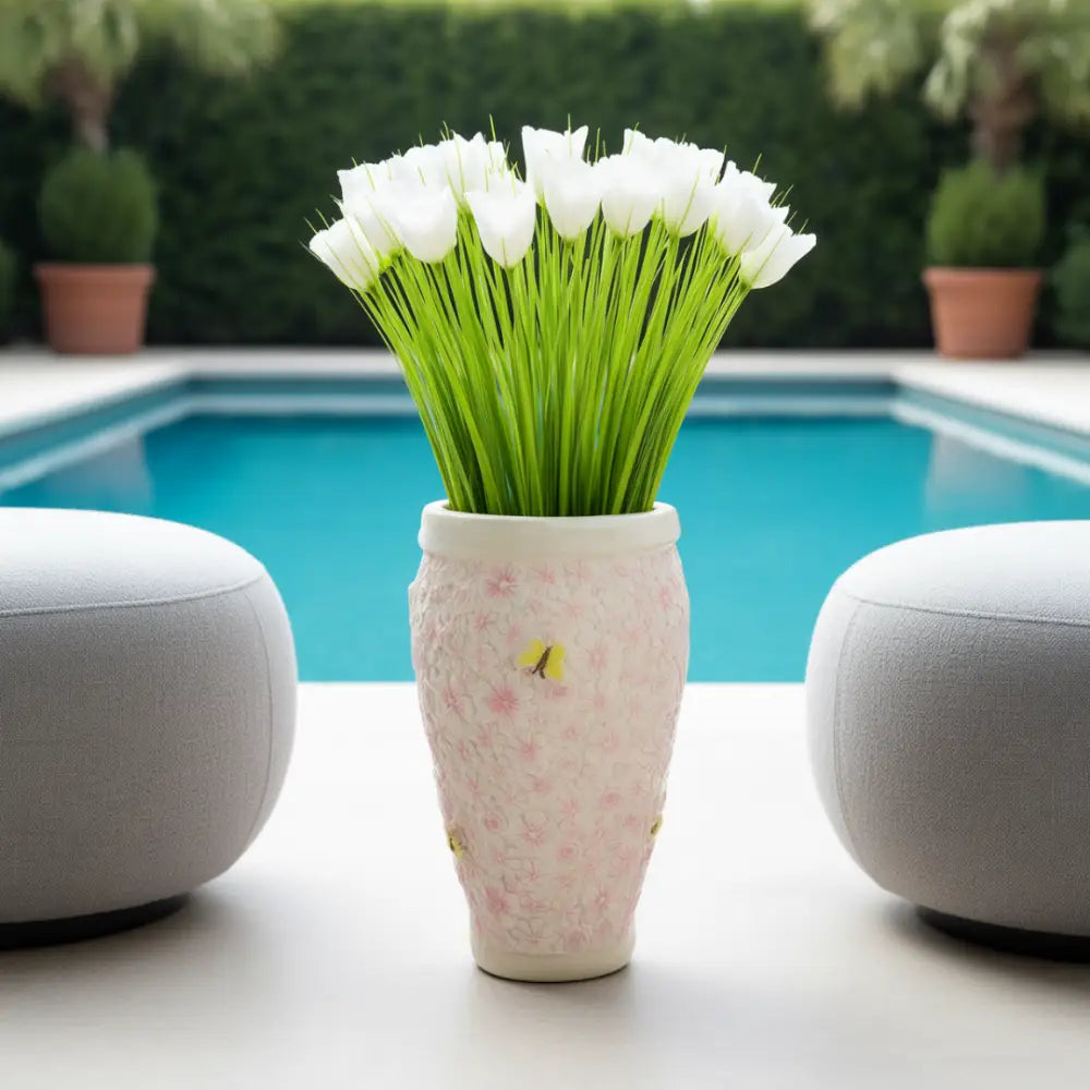 Grand pot de fleur extérieur coloré