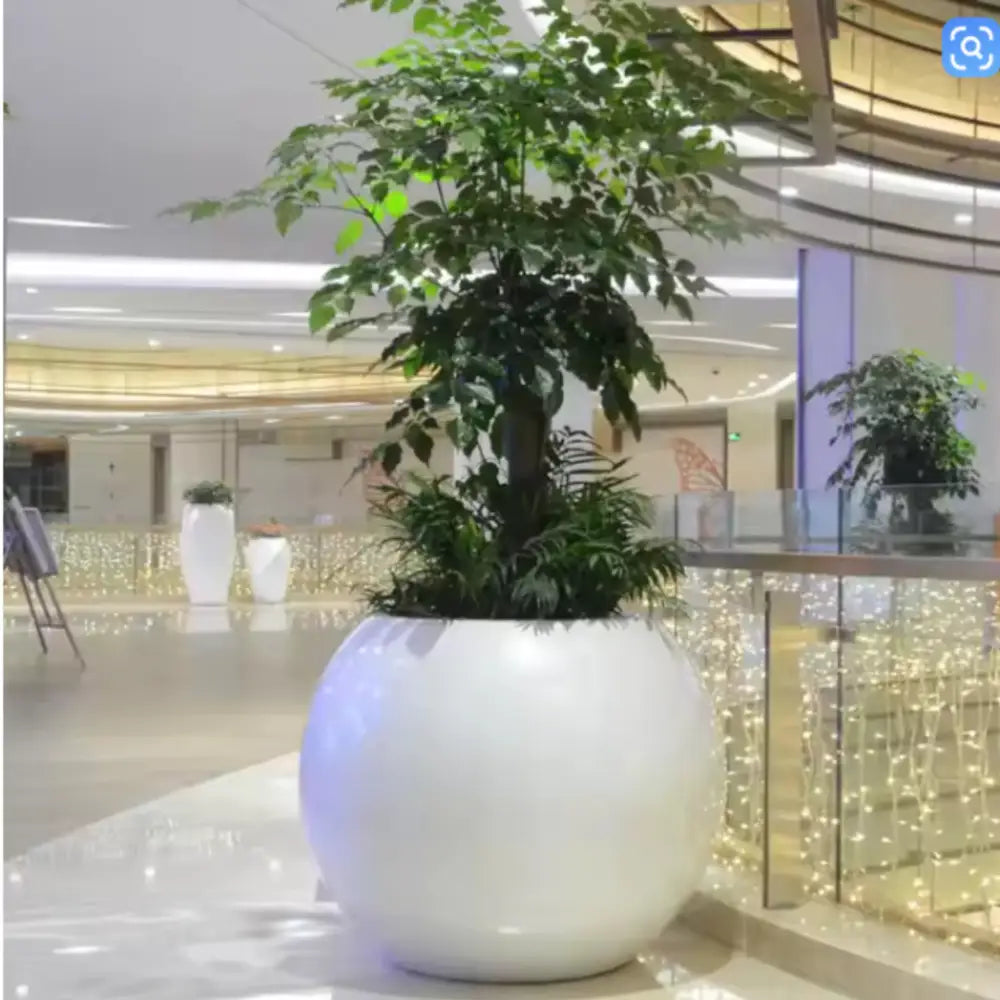 Grand pot de fleur extérieur rond