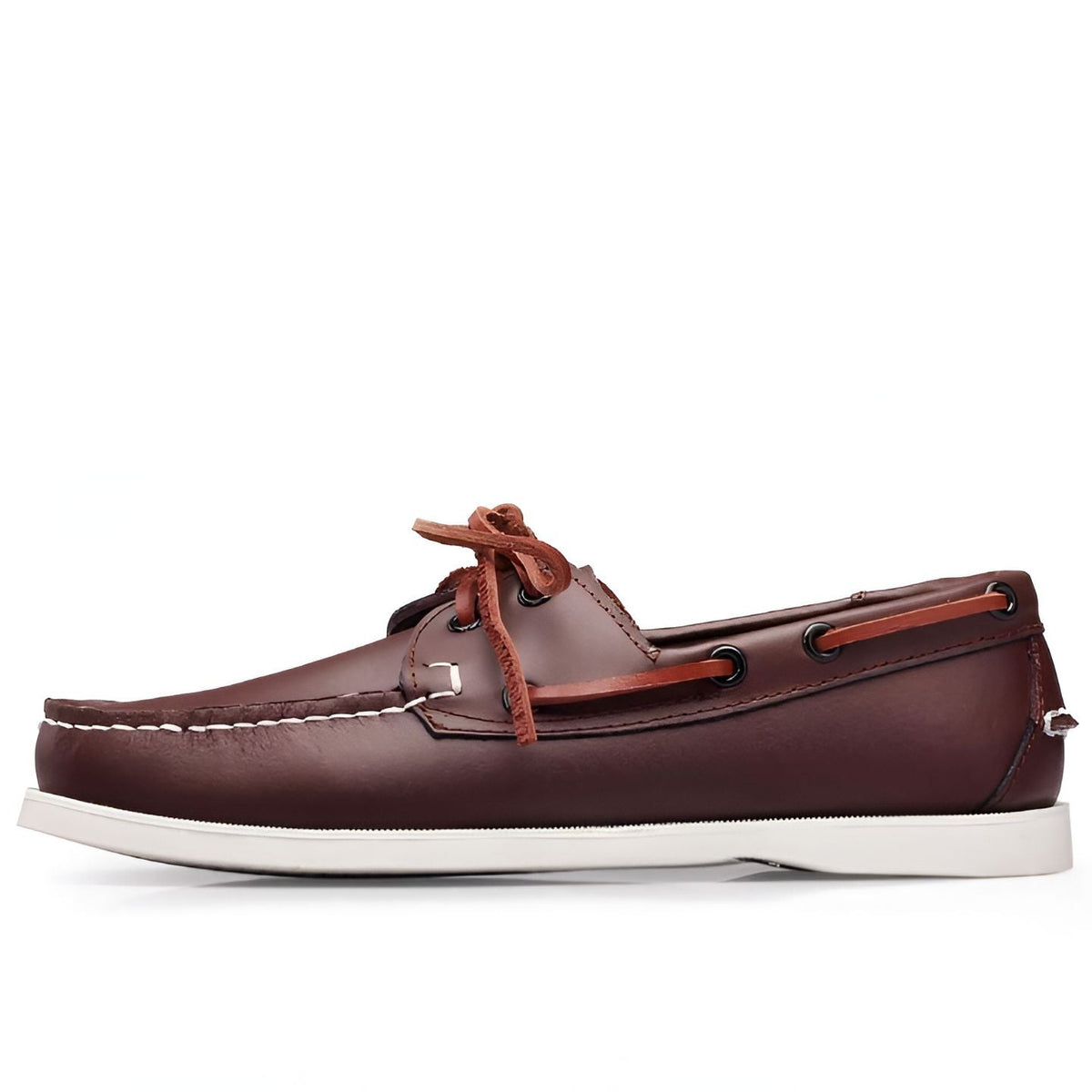Nova Mocassins Bateau Cuir Véritable Homme à Lacets