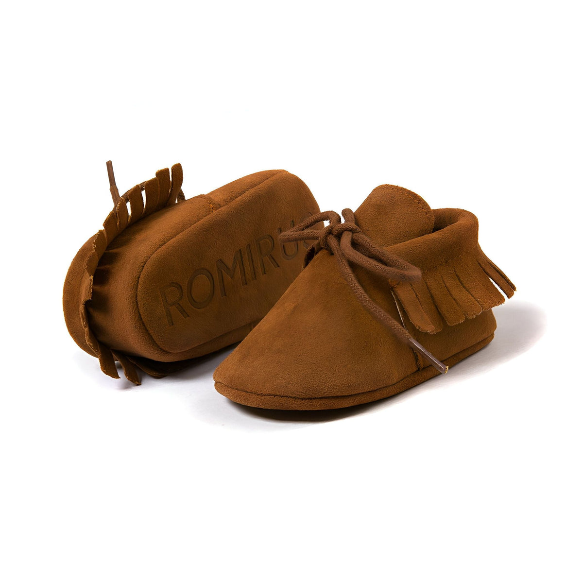 LuxeKids Mocassins Bébé Souples à Franges et Lacets
