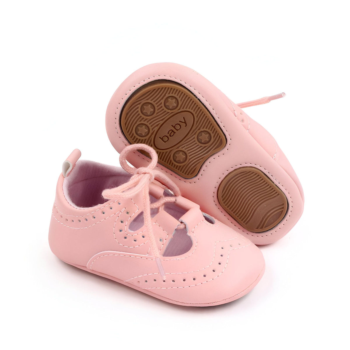 Mocassins Bébé Fille Style Baskets Ajourés Confortables