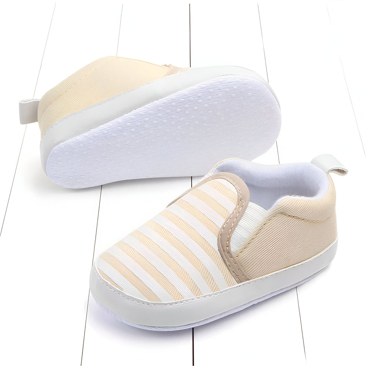 Mocassins Bébé Coton Rayures Été Confortables - BeChic