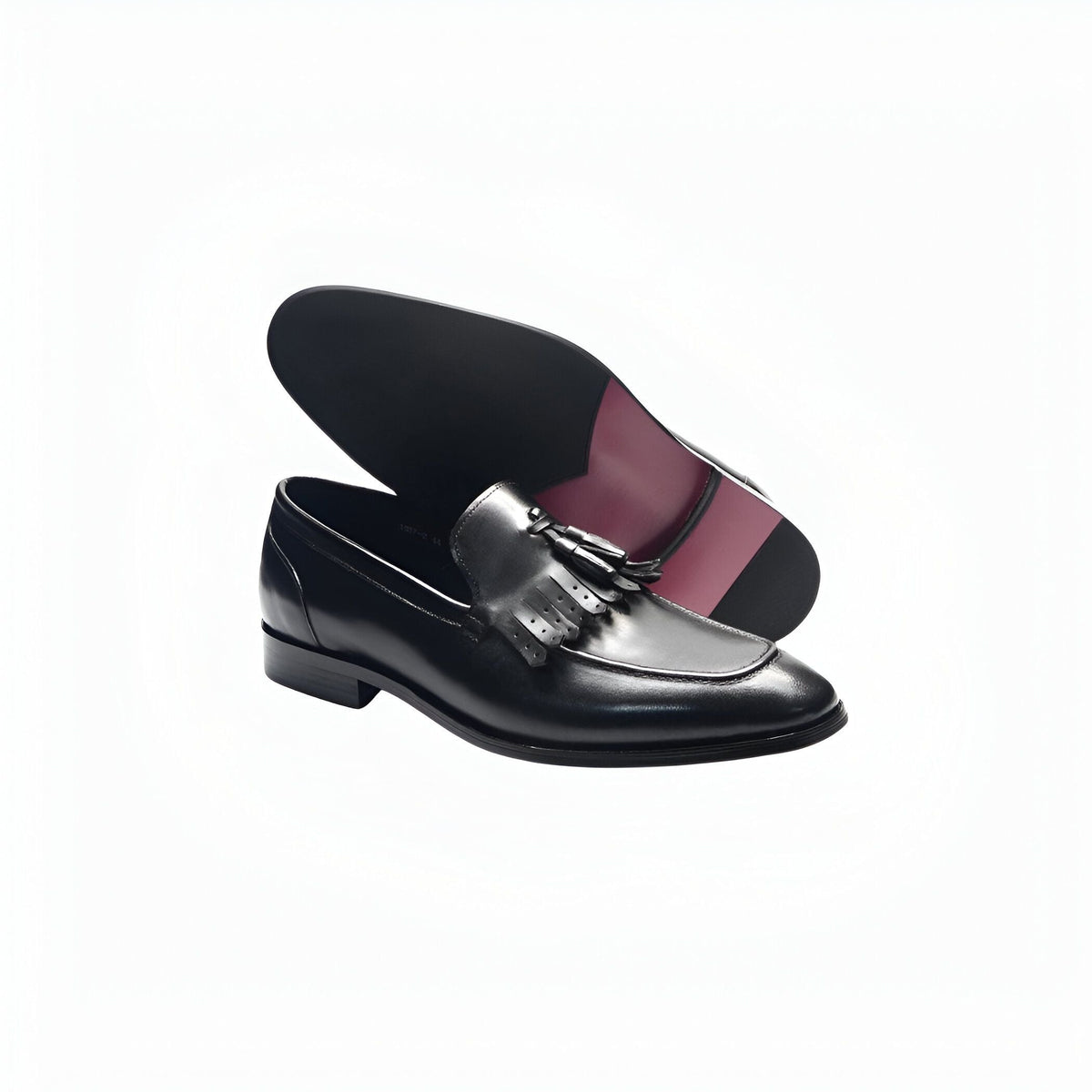 Luxe Mocassins Homme Cuir Brillant à Glands Élégants