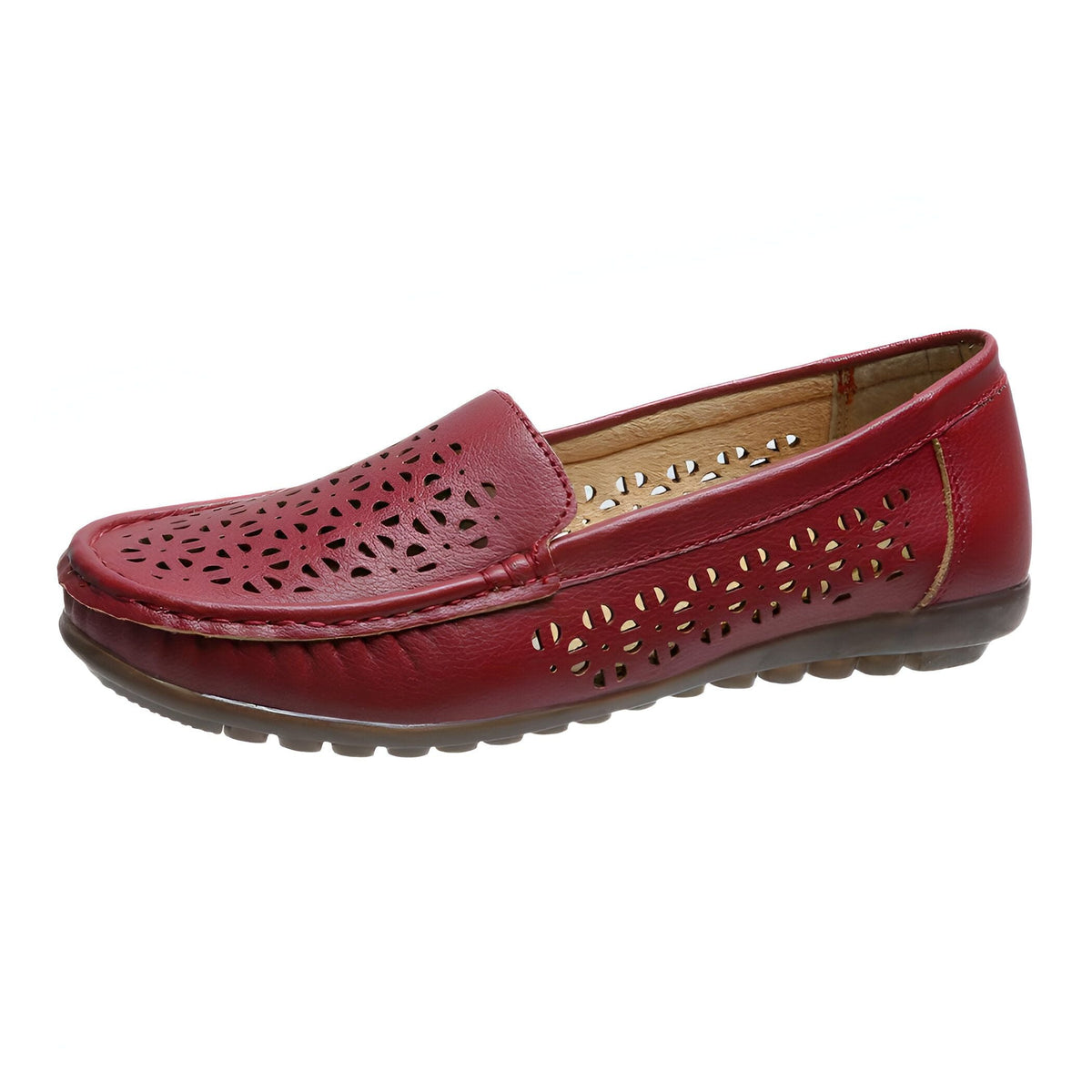 Luxe Mocassins Été Ajourés Confortables Cuir Végan