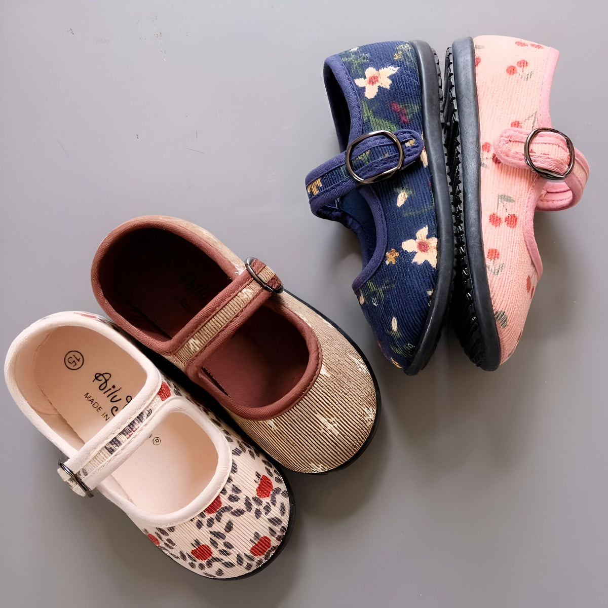 Mocassins Fille Velours Côtelé - Confortables