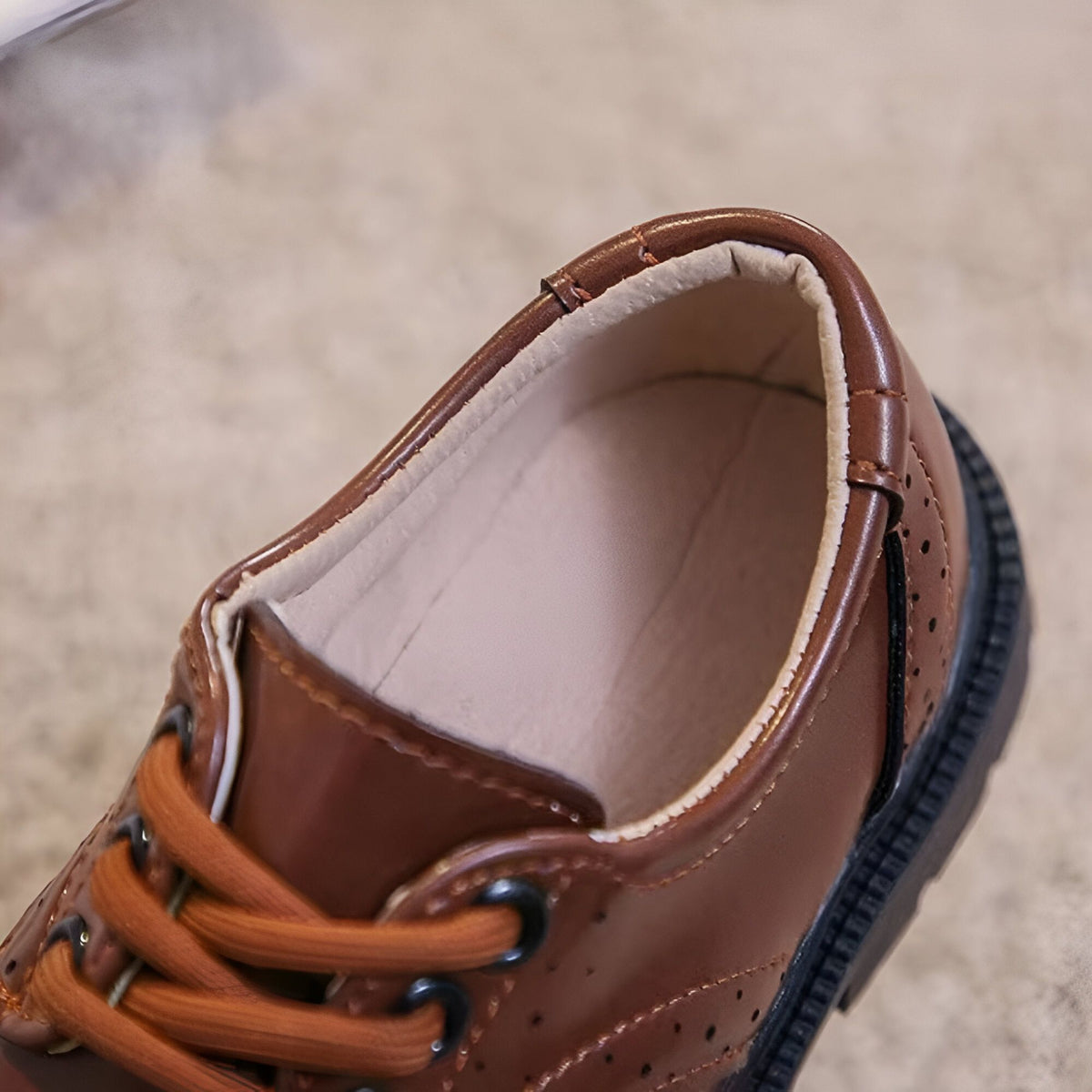 Nova Mocassins Garçon Cérémonie Lacets Cuir Synthétique