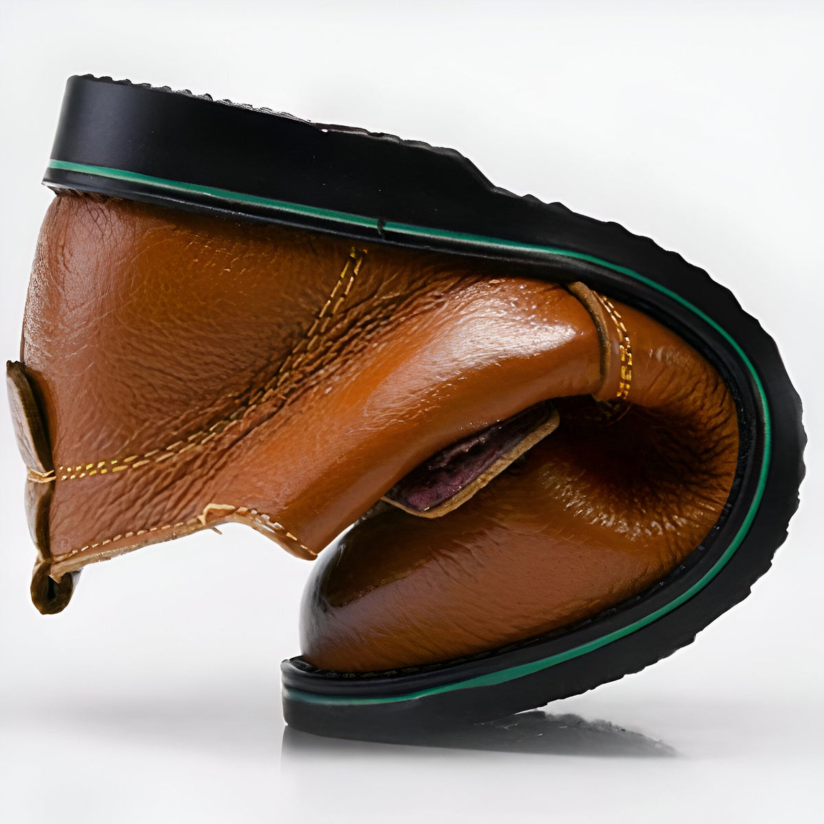 Mocassins Garçon Cuir Classique – Coutures Contrastées