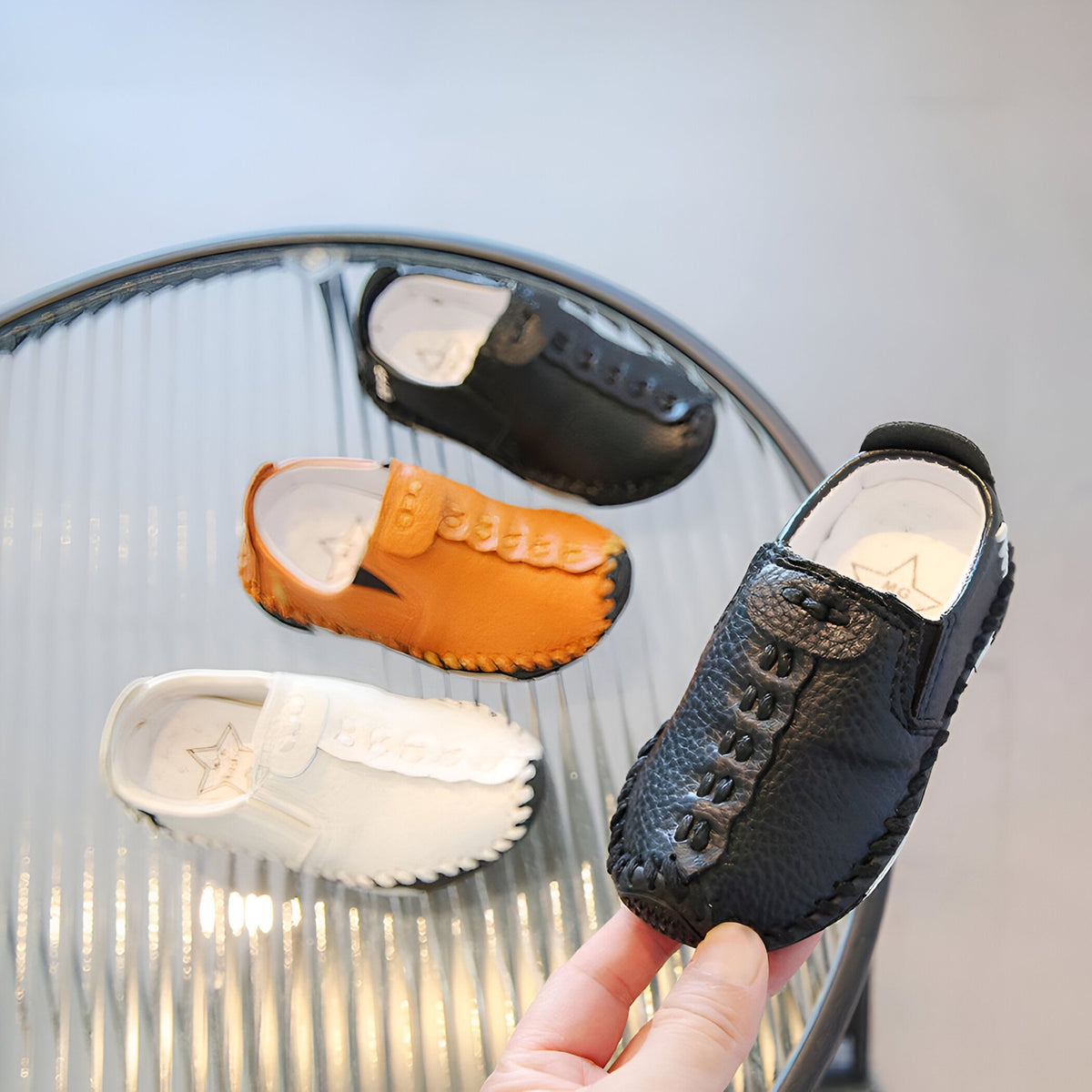 NovaKids Mocassins Garçon Élégants en Cuir Synthétique