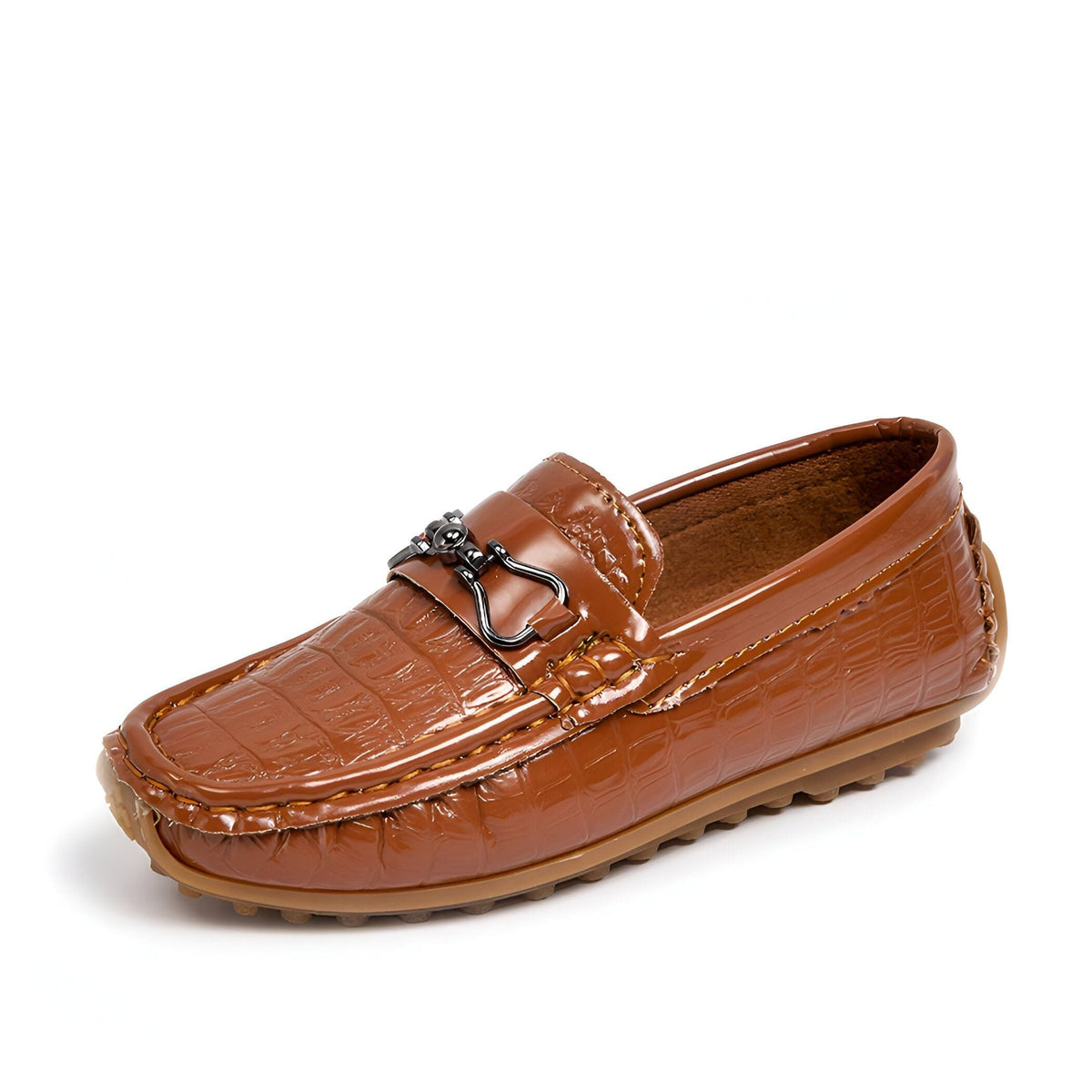 LuxeKids Mocassins Garçon Cuir Vernis Élégants