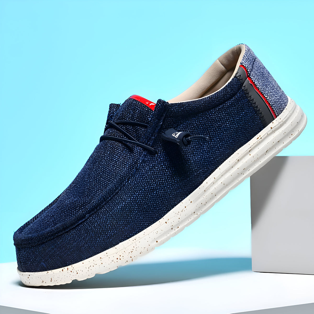 LuxeLine Mocassins Homme en Toile: Confort Léger