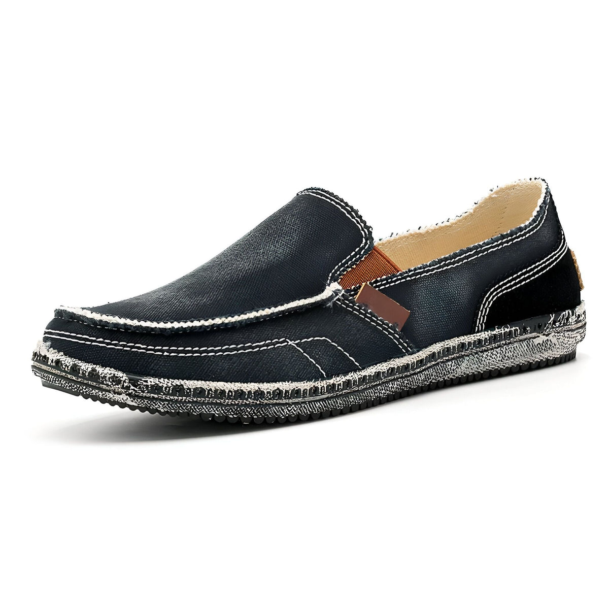 Nova Mocassins Homme Toile Jean Antidérapants