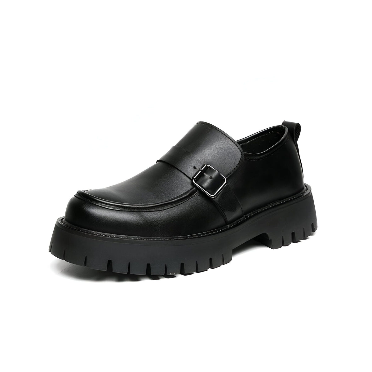 Élite Mocassins Homme Vernis Cuir Plateforme