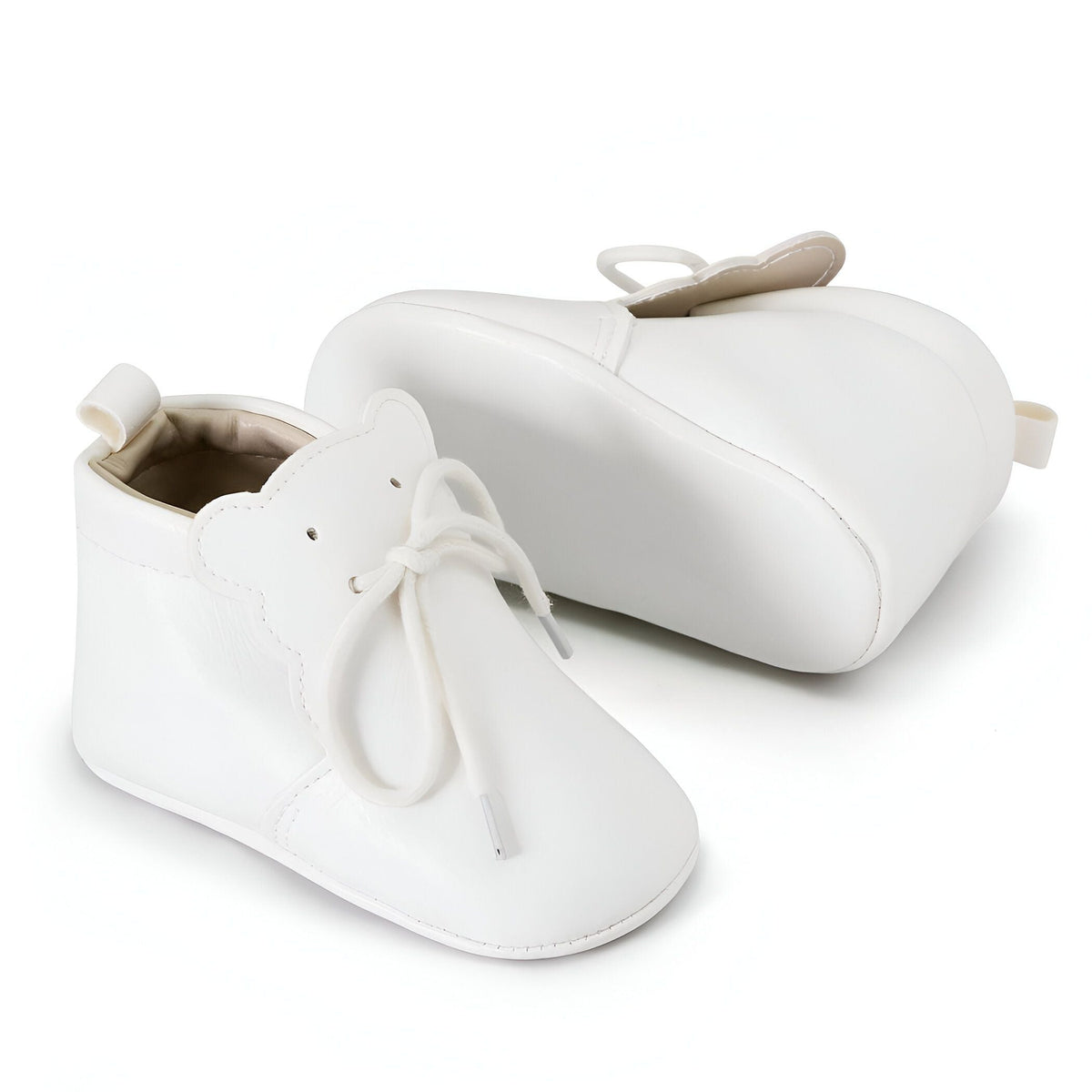 BoutikMoko Mocassins Souples Bébé Motif Ourson à Lacets