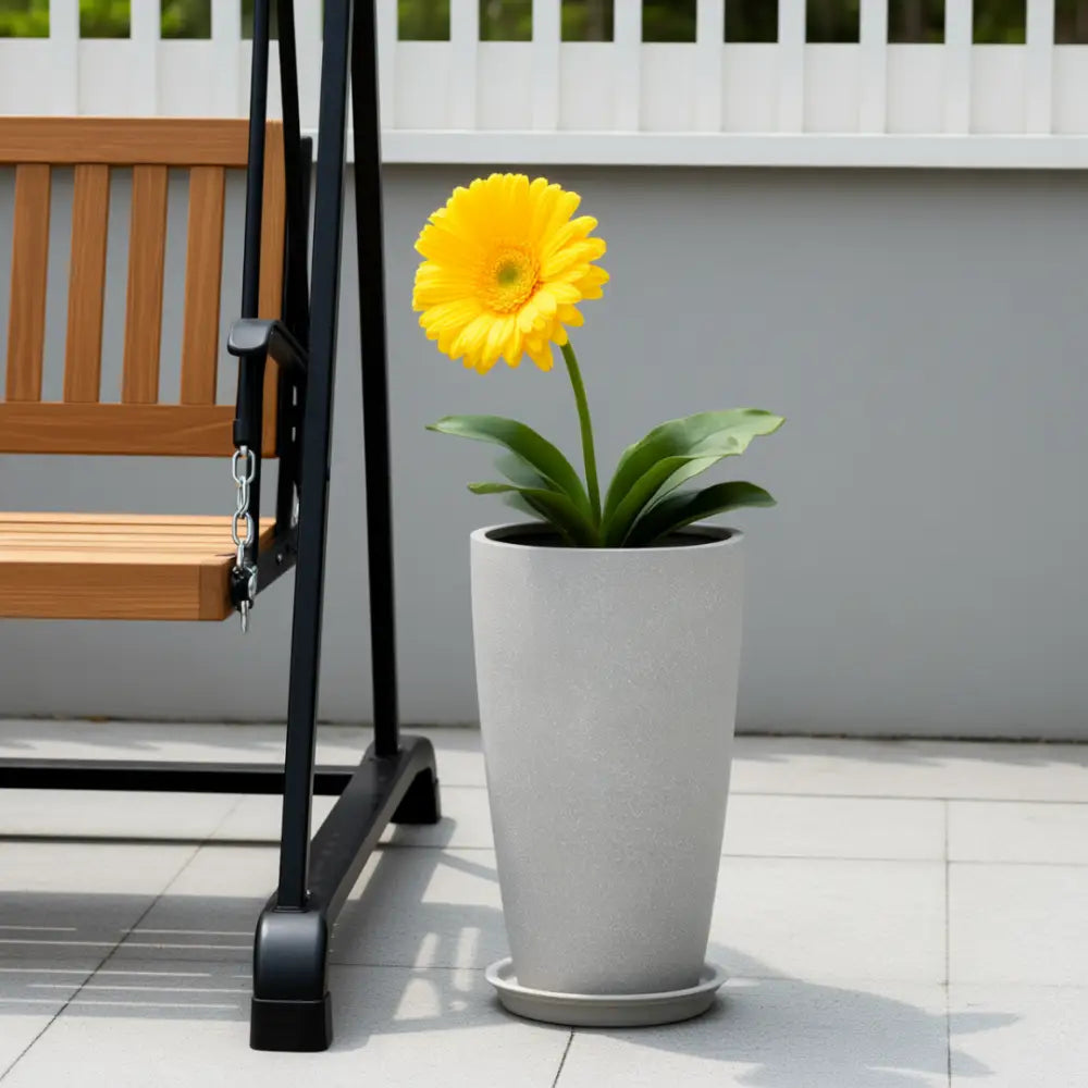 Pot de fleur haut plastique