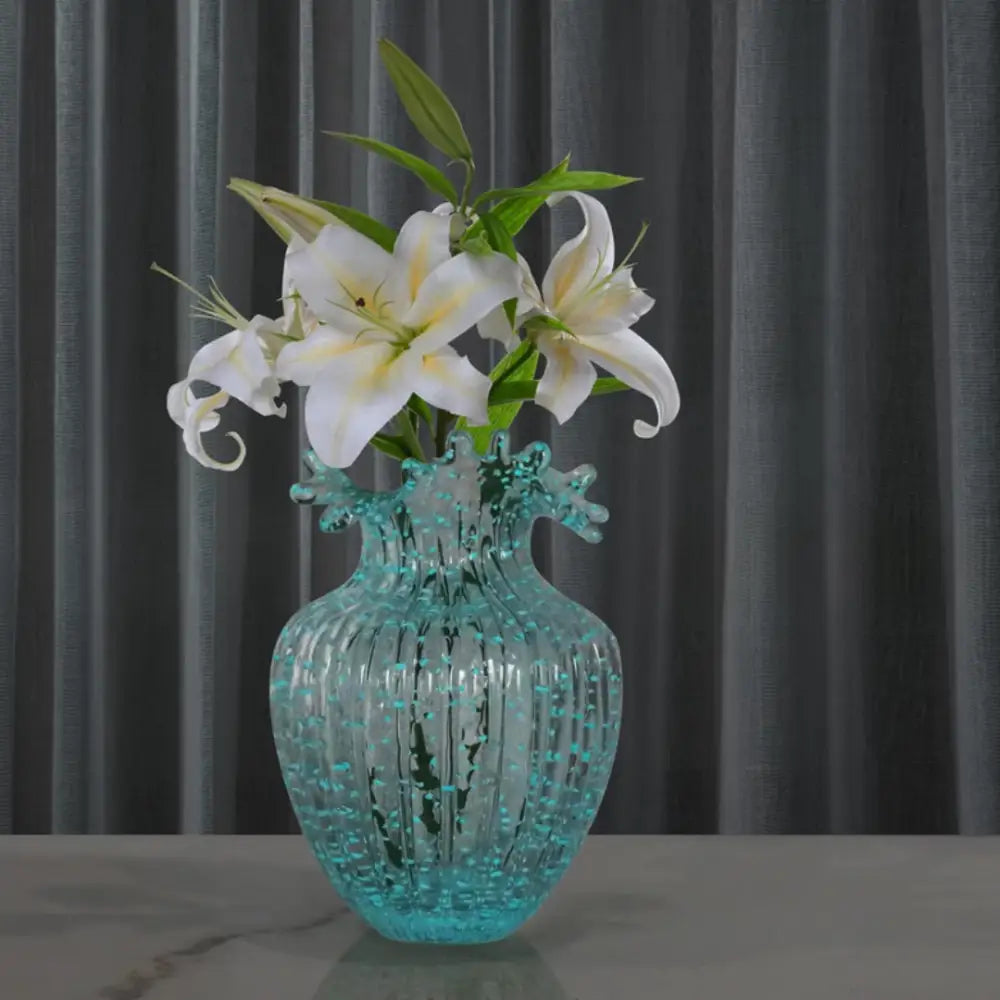 Vase en verre transparent lumineux