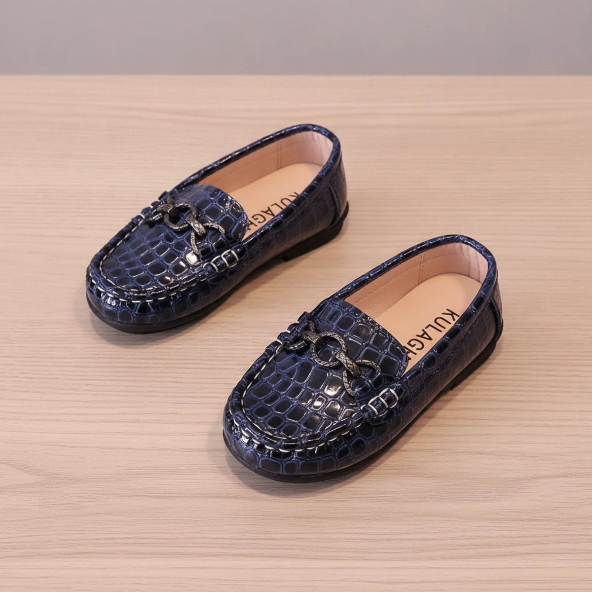 Lux Mocassins bébé Fille Imitation Crocodile Souples