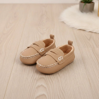 PetitLuxe Mocassins bébé fille cuir souple classiques