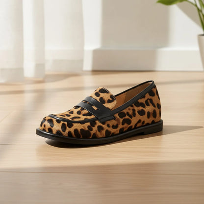 Mocassins Cuir Léopard - Élégant et Souple