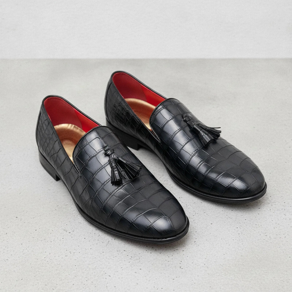 Prestige Mocassins cuir vernis noir homme