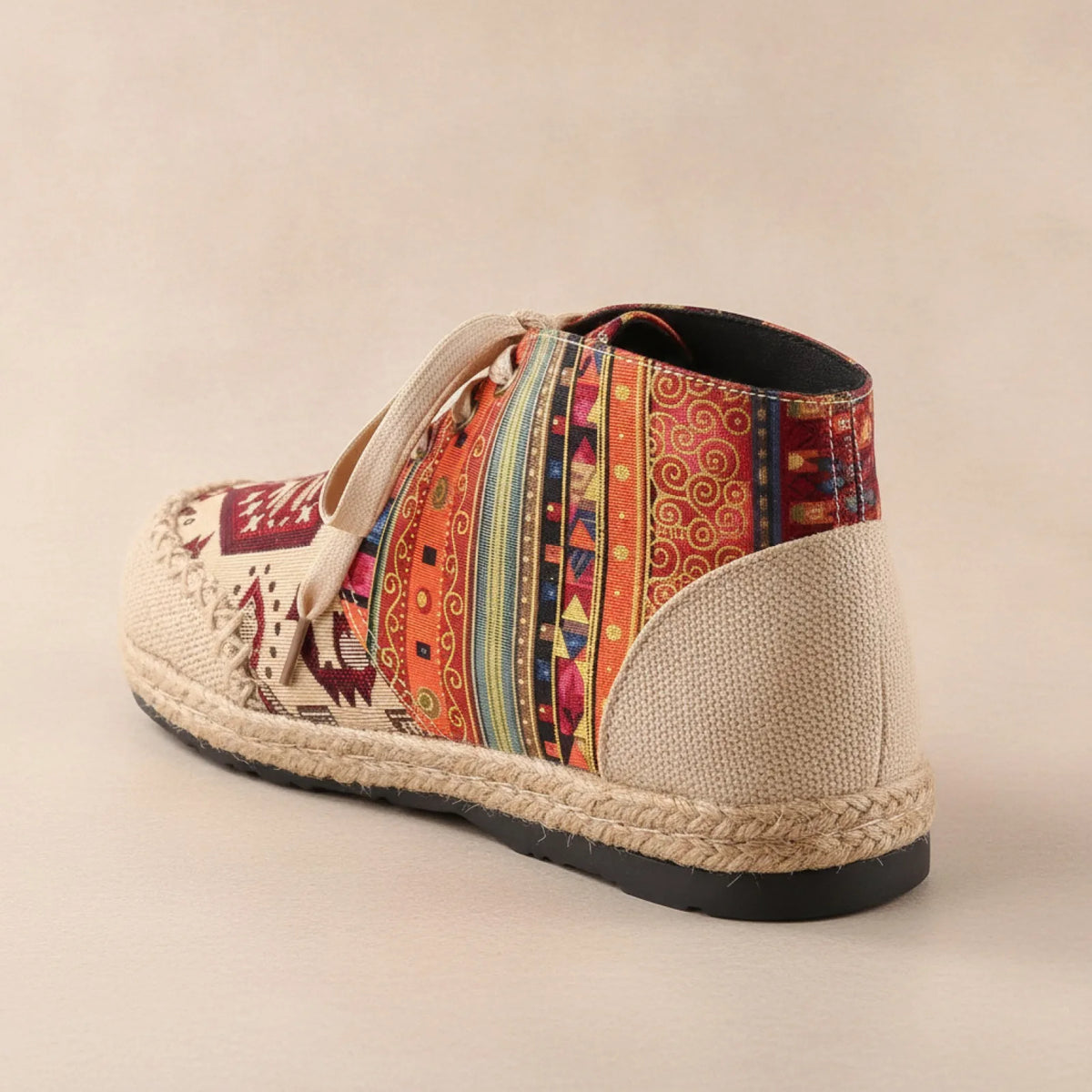 ÉlanBoho Mocassins Toile Coton Style Indien Bohème