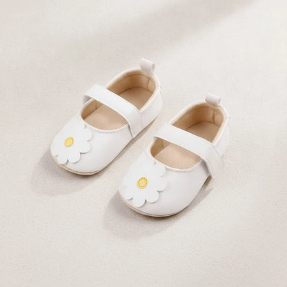 Mocassins Bébé Fille Fleur Souples - BelleBoutique