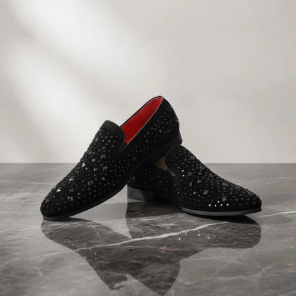 LuxSteps Mocassins Homme Paillettes Métalliques Mariage