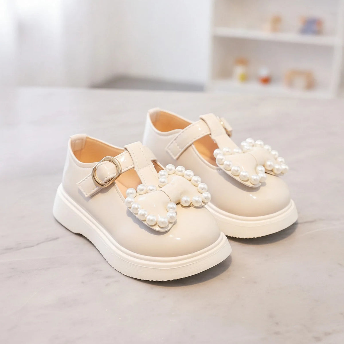 Kido Mocassins Bébé Nœud Papillon en Cuir Synthétique