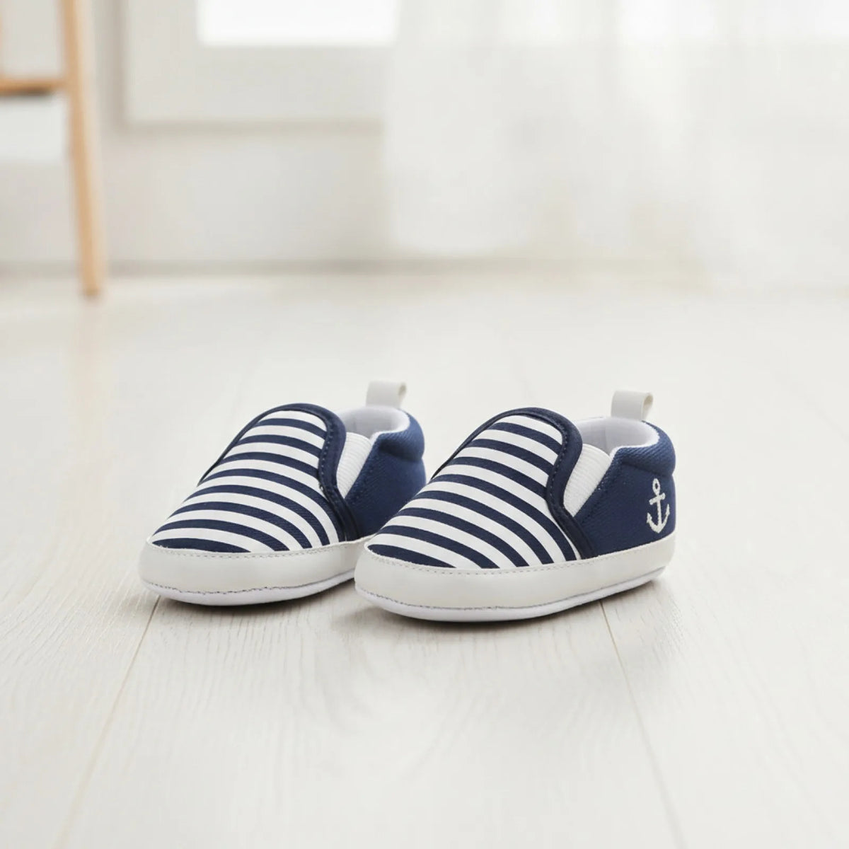 Mocassins Bébé Coton Rayures Été Confortables - BeChic