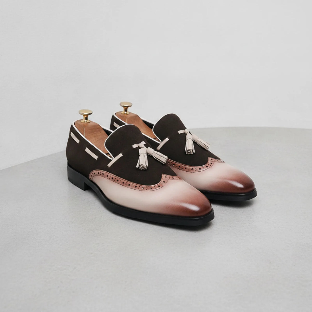 Luxe Mocassins Homme Cuir Véritable à Glands Stylés