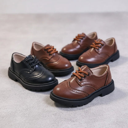 Nova Mocassins Garçon Cérémonie Lacets Cuir Synthétique