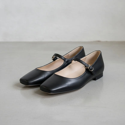 LunaBrand Mocassins Ballerines à Bride Bout Carré