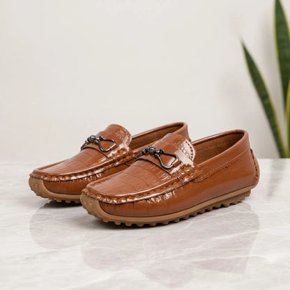 LuxeKids Mocassins Garçon Cuir Vernis Élégants