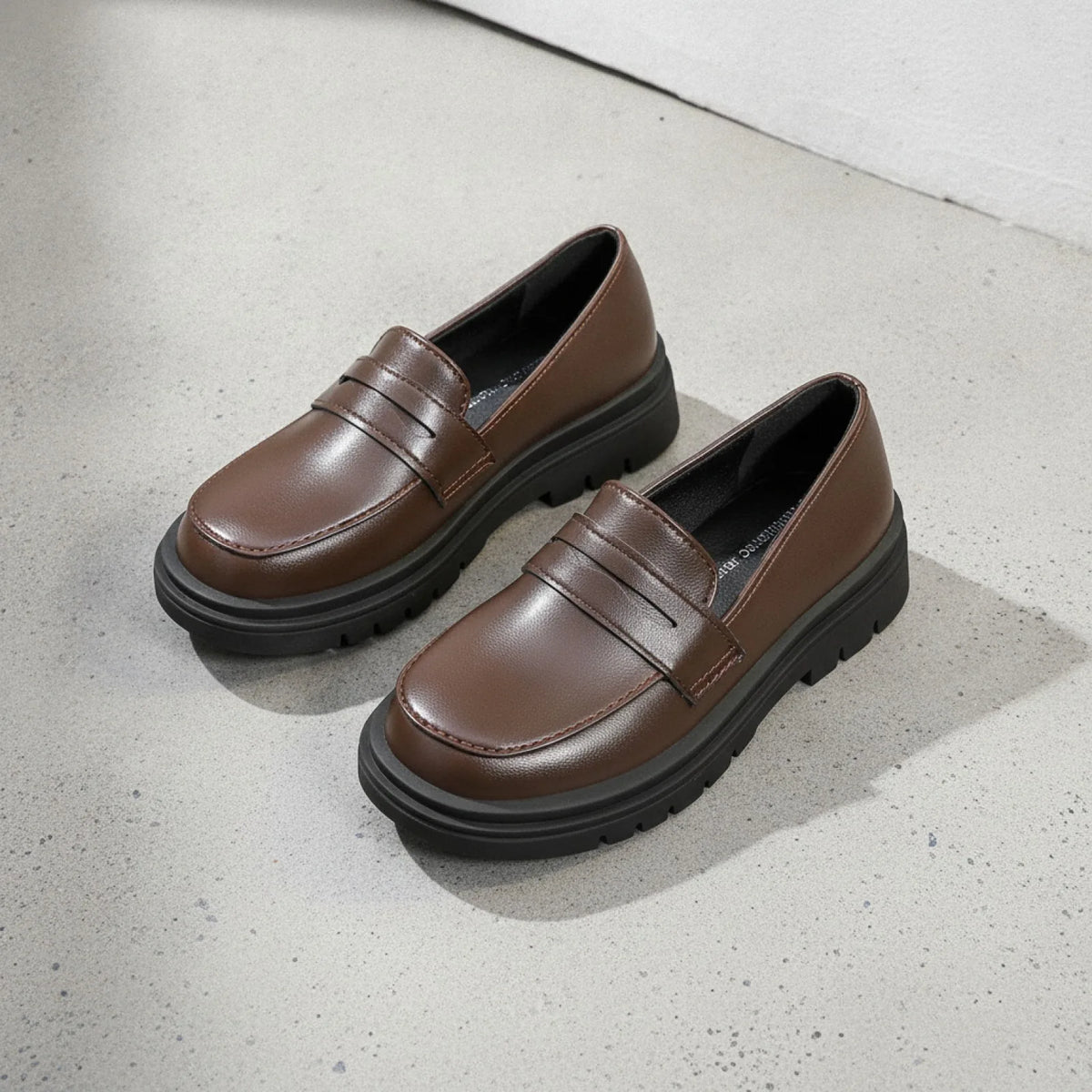 Luxe Mocassins Garçon Cuir Semelle Épaisse Habillés