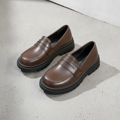 Luxe Mocassins Garçon Cuir Semelle Épaisse Habillés