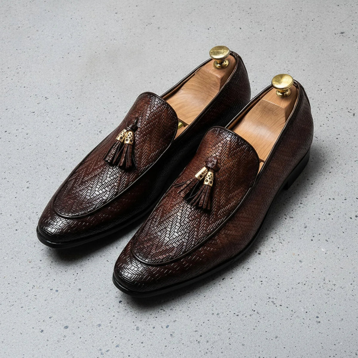 Nova Mocassins Homme Synthétique Zigzag et Glands