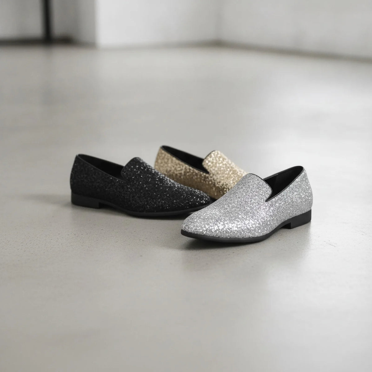 LuxeNova Mocassins Homme Paillettes Élégance Festive