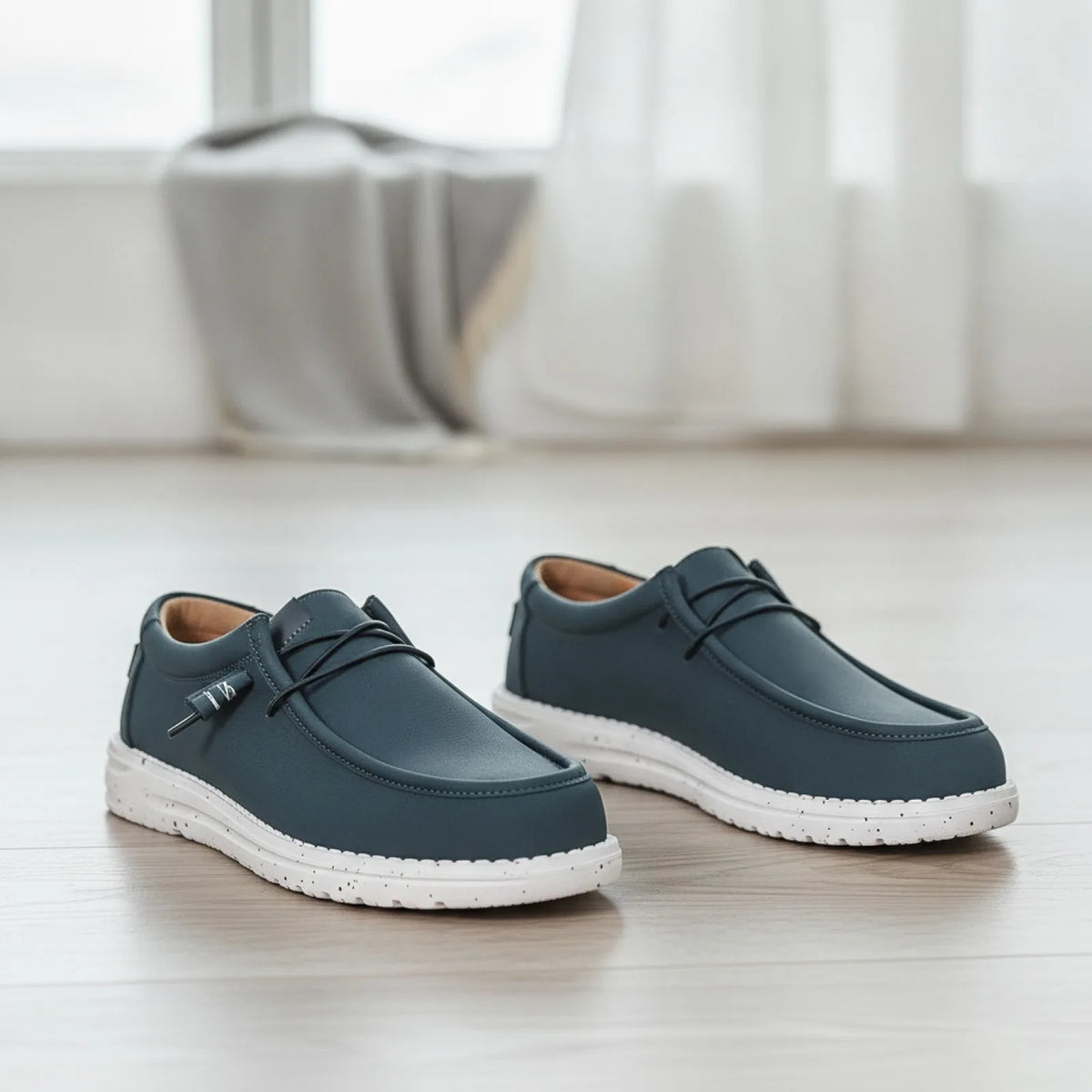 Mocassins - Homme Cuir Végan Sans Lacets Confortables