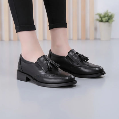 Mocassins femme noirs à glands | BrandÉthique végan