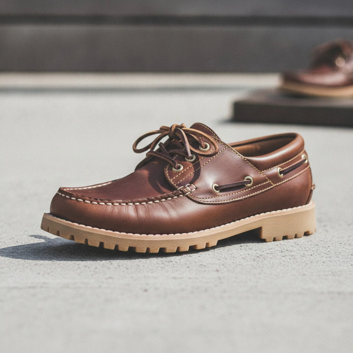 Marin Mocassins Bateau Homme Cuir Style Décontracté