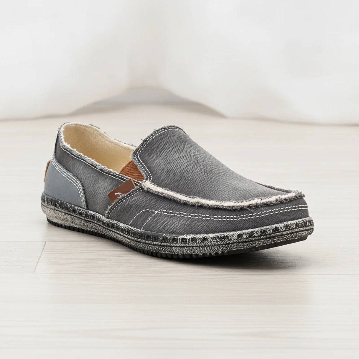 Nova Mocassins Homme Toile Jean Antidérapants