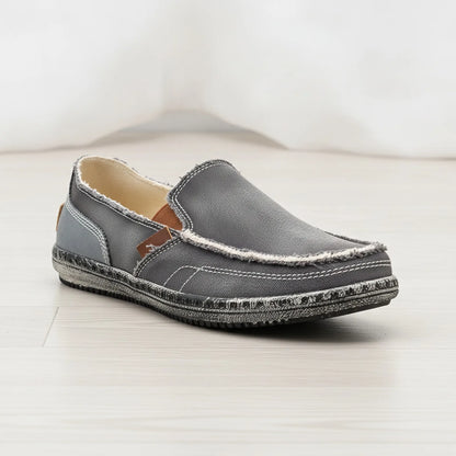 Nova Mocassins Homme Toile Jean Antidérapants