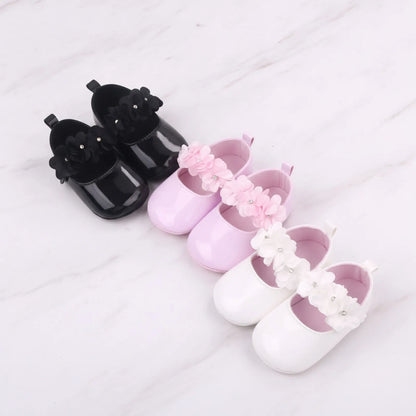 Chaussons Bébé Fille Fleur Décoré - BrandX