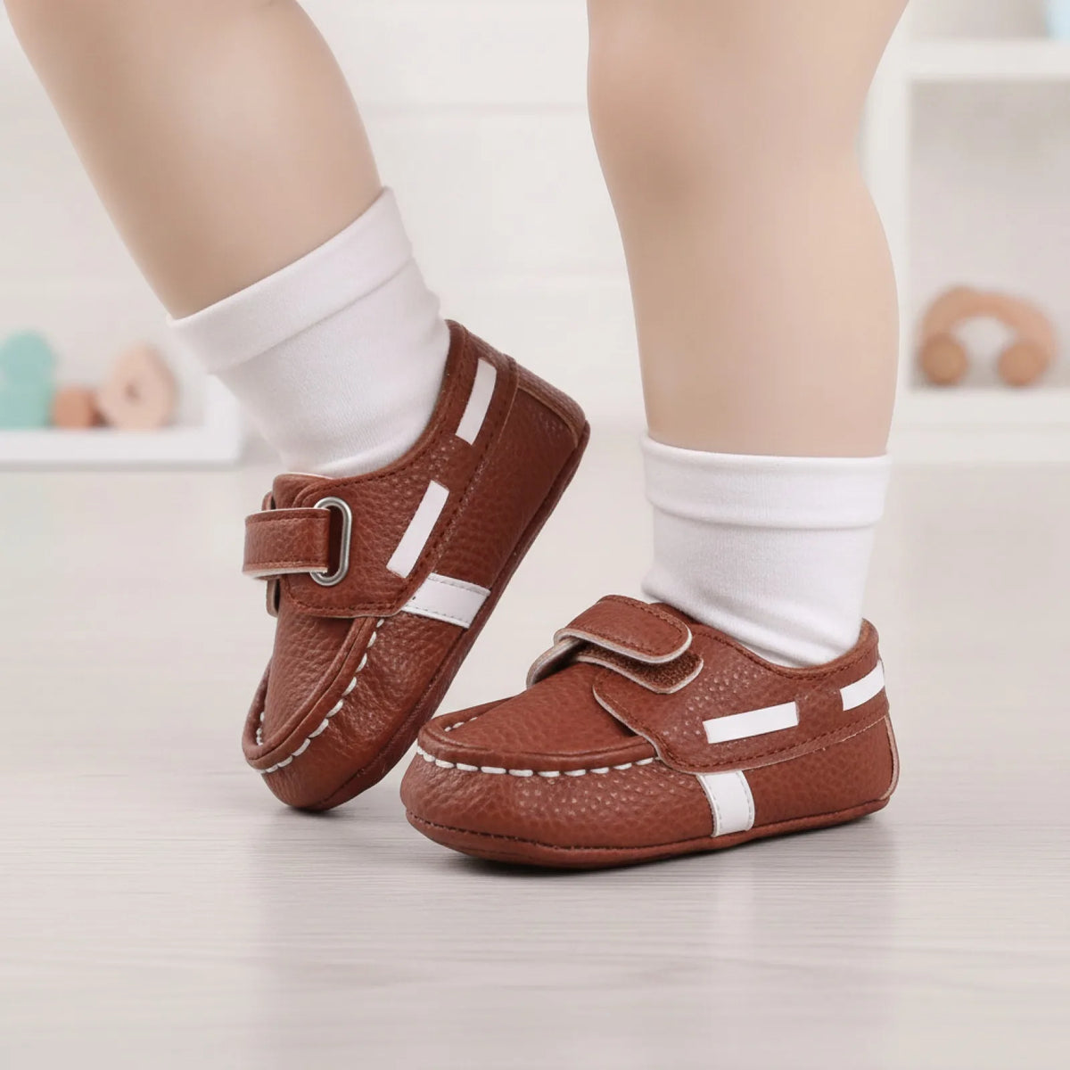 NovaKids Mocassins Bébé Bateau Velcro
