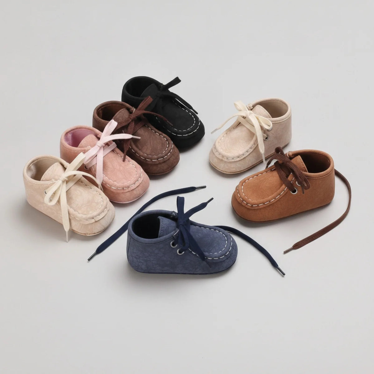 Nova Bottillons Bébé Garçon : Moccasins Montants Lacets