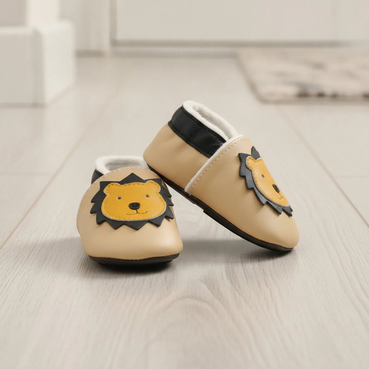 Brilloux Mocassins Bébé Souples Motif Animaux