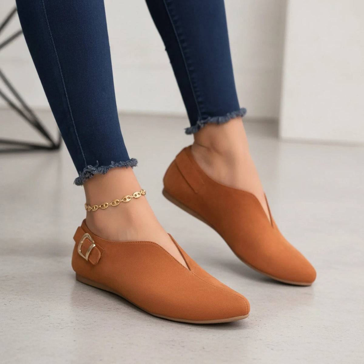 Nova Mocassins Daim Synthétique Été Sans Lacets