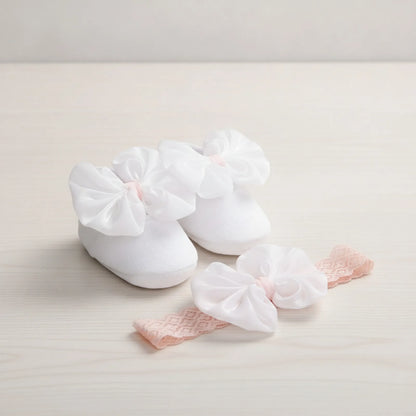 Nova Mocassins Bébé Fille Souples Nœud : Premiers Pas