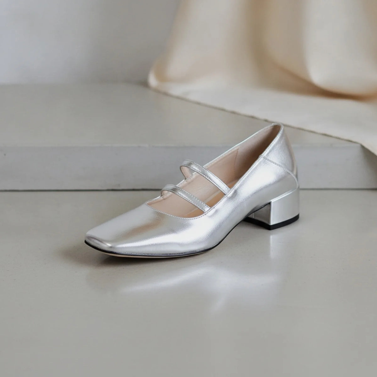 NovaStep Mocassins Femme Élégants à Talon Carré