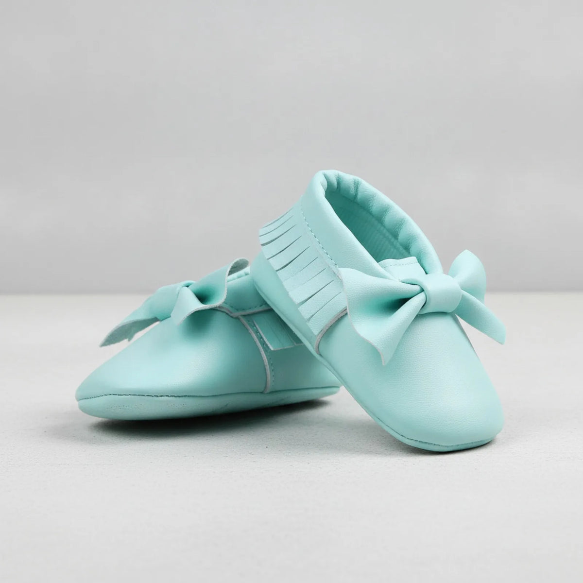 LuxeKid Mocassins bébé fille cuir végan nœud doux